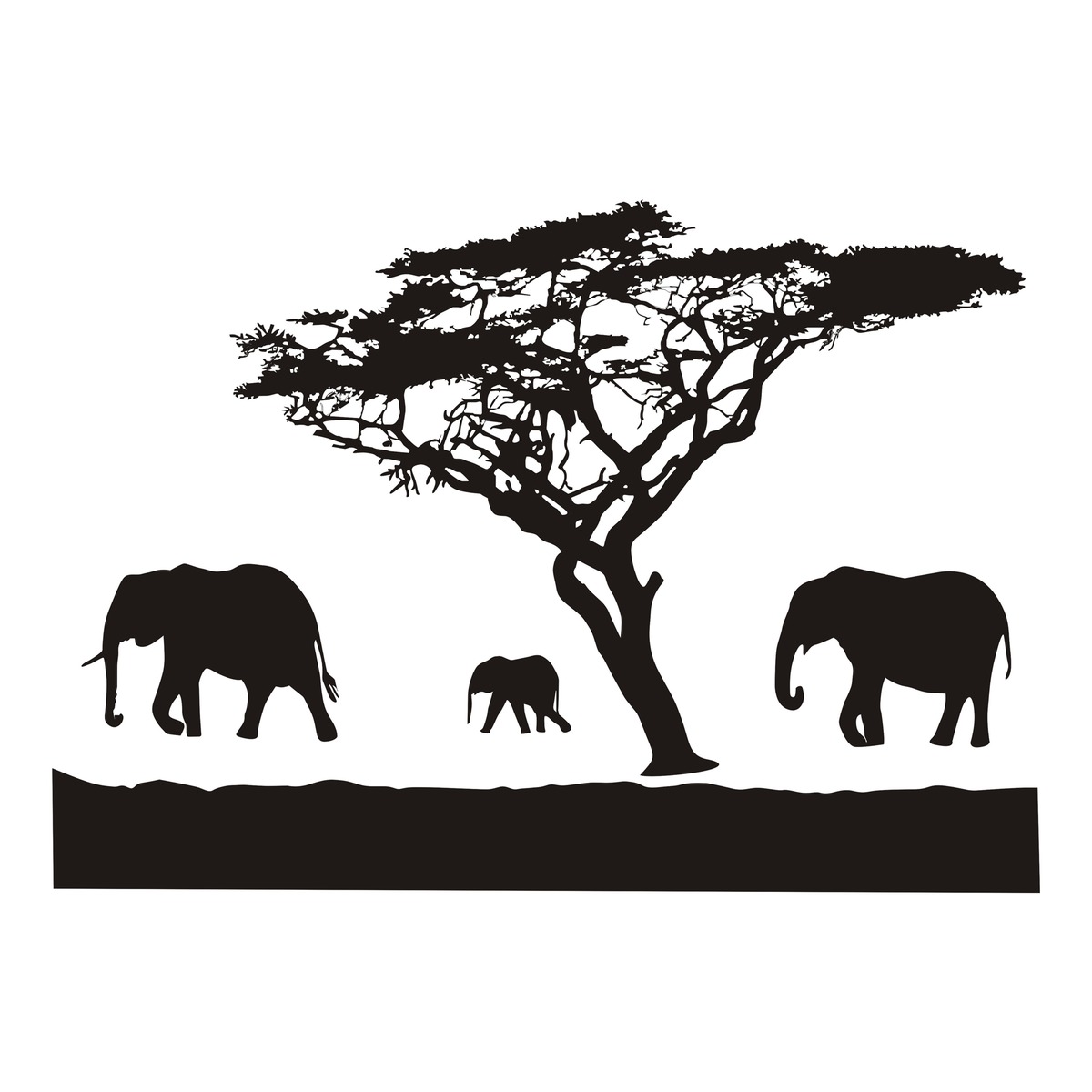 Sticker coloré - 50 x 70 cm - Modèle Savane