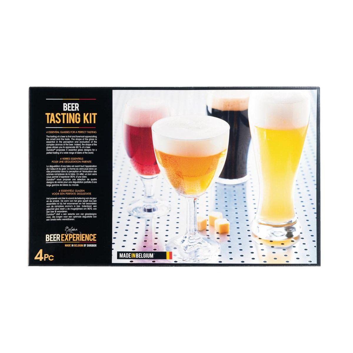 4 verres à bière - Verre - Différentes tailles - Transparent 4 verres à bière - Verre - Différentes tailles - Transparent