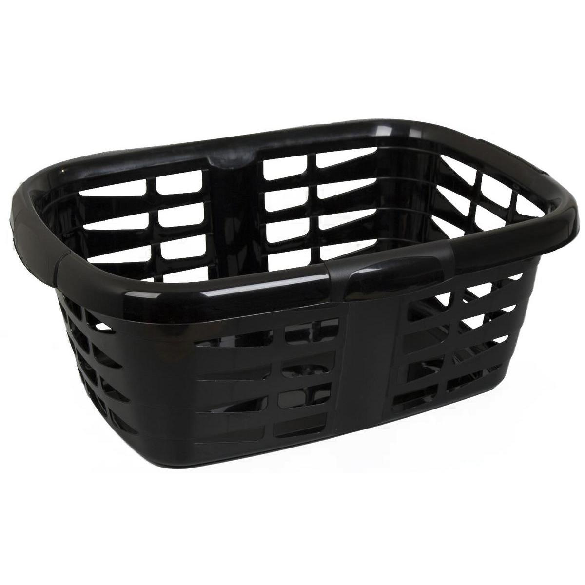 Panier à linge - Plastique - Noir - 48 x 67,5 x 26 cm Panier à linge - Plastique - Noir - 48 x 67,5 x 26 cm