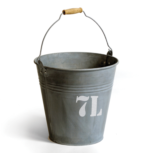Seau décoratif - Zinc - Ø 25 x H 22 cm - Gris Seau décoratif - Zinc - Ø 25 x H 22 cm - Gris