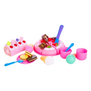 Dinette anniversaire 28 pièces - 35 x 38 x 9 cm - Multicolore