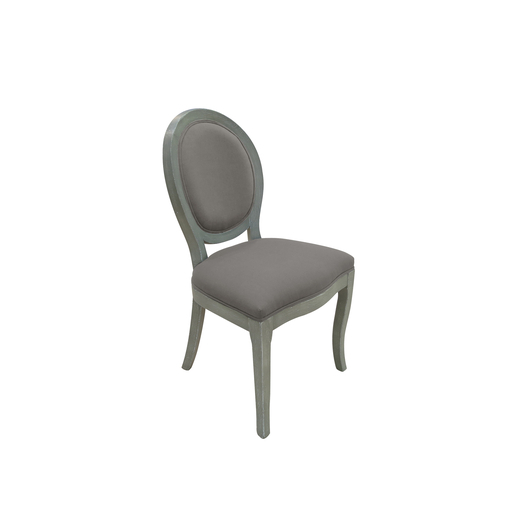 Chaise Medaillon Peuplier Tissu Marron Meubles De Salon