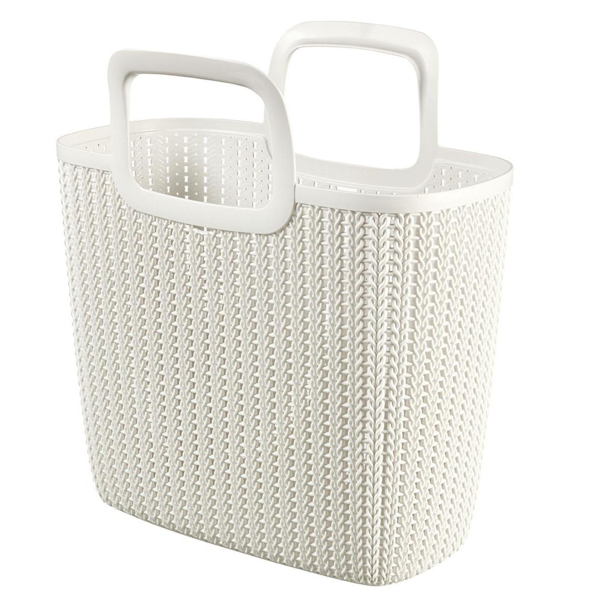 Panier de shopping - 43 x 30 x H 75 cm - Blanc Panier de shopping - 43 x 30 x H 75 cm - Blanc