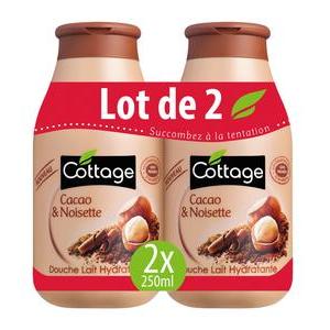 2 gels douche cacao Cottage - 250 ml