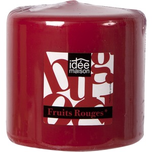Bougie cylindrique parfumée - 8 x 8 cm - Rouge