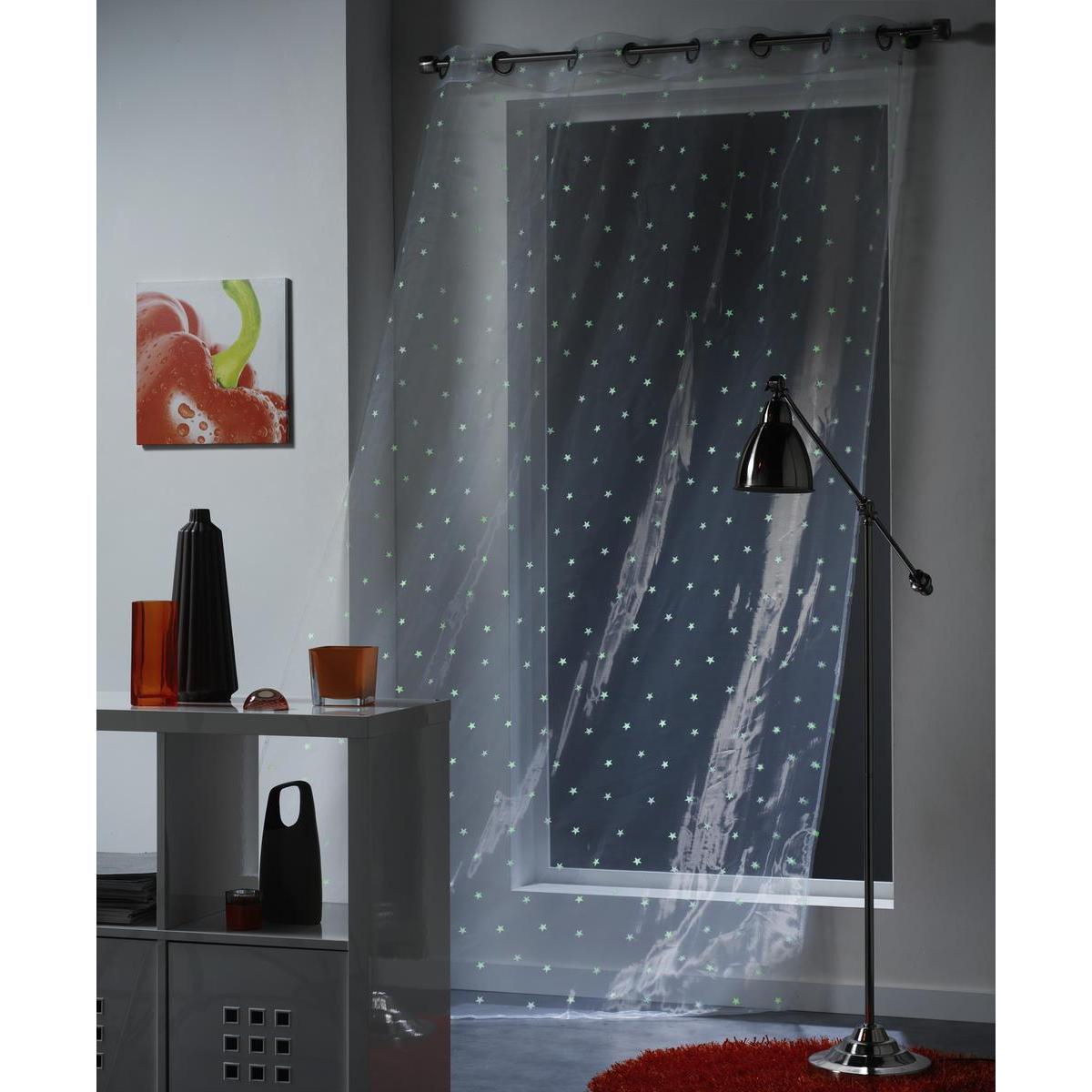 Voilage - 100 % polyester - 140 x 240 cm - Blanc Voilage - 100 % polyester - 140 x 240 cm - Blanc