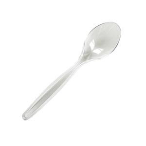 Lot de 20 cuillères Prestige en plastique - 12,7 cm -Polystyrène- Blanc
