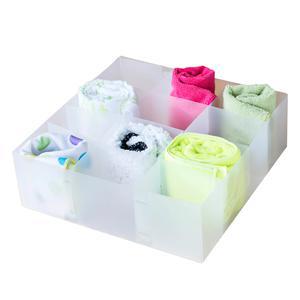 Séparateur de tiroirs - Plastique - 30,5 x 30,5 x H 10 cm - Transparent