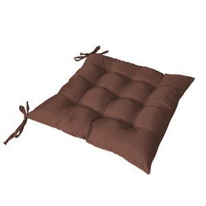 Galette de chaise capitonnée - 40 x 40 cm - Chocolat