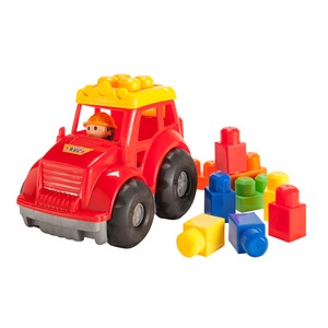 Camion avec 9 blocs de construction - 23 x 15 x h 17 cm - Différents coloris