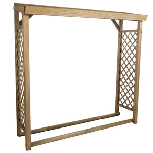Abri pour bûches en pin - 180 x 64 x H 180 cm - Marron