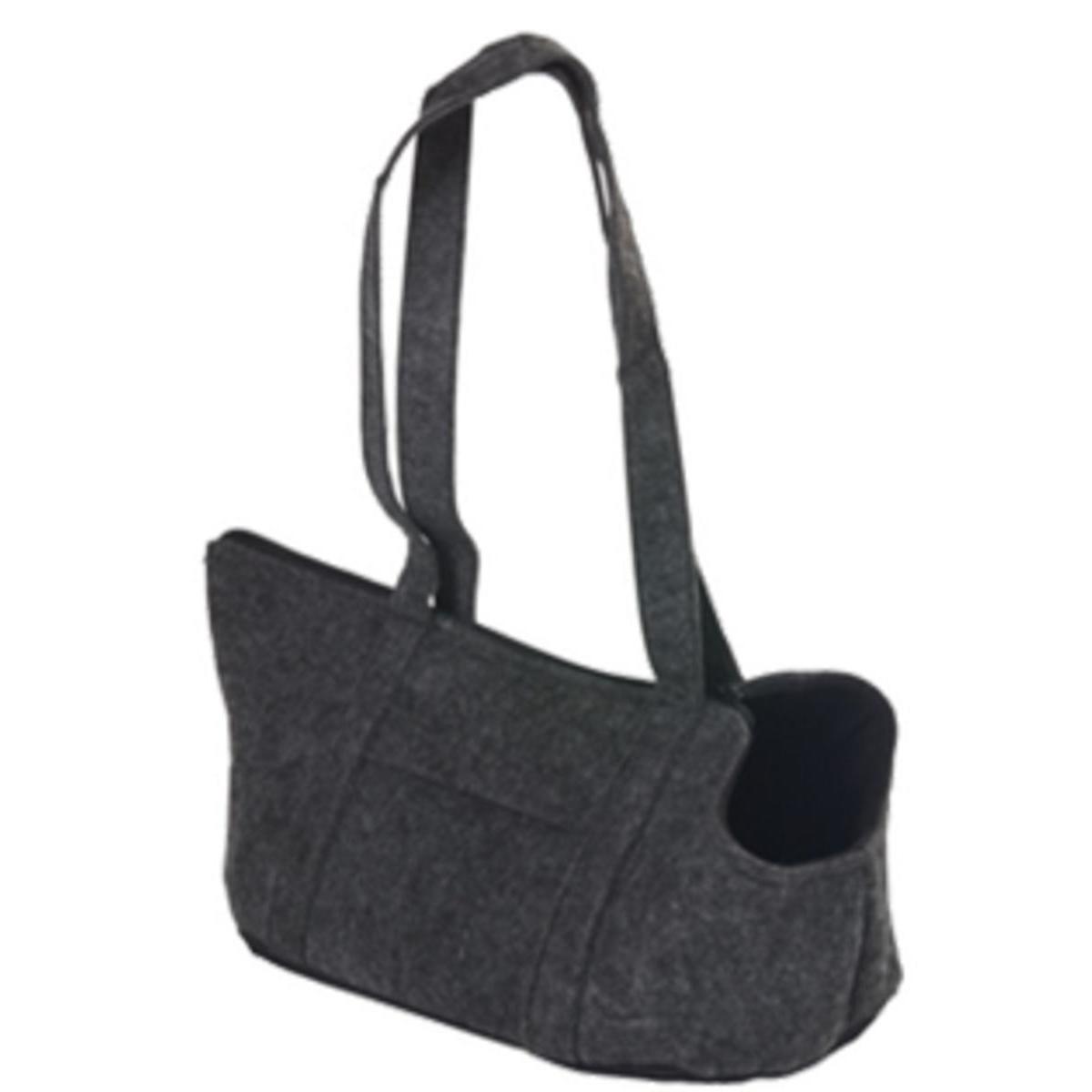 Sac de transport feutré pour petits animaux - 22 x 46 x 26 cm - Gris foncé