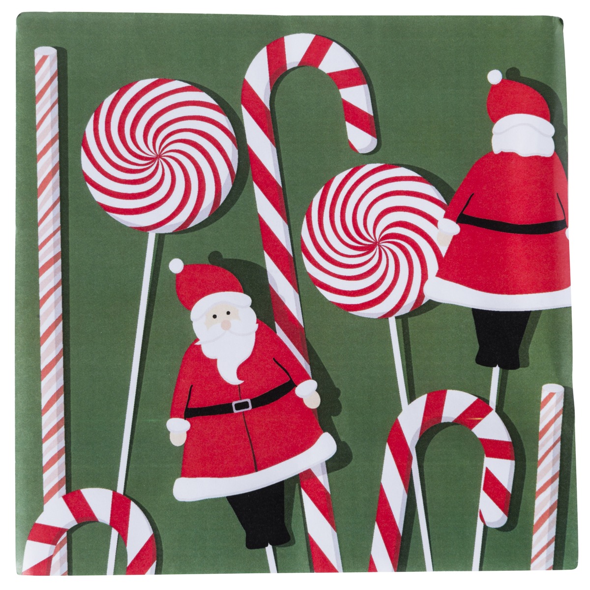 Lot de 20 serviettes en papier motif Noël - 33 x 33 cm - Vert, Rouge, Blanc