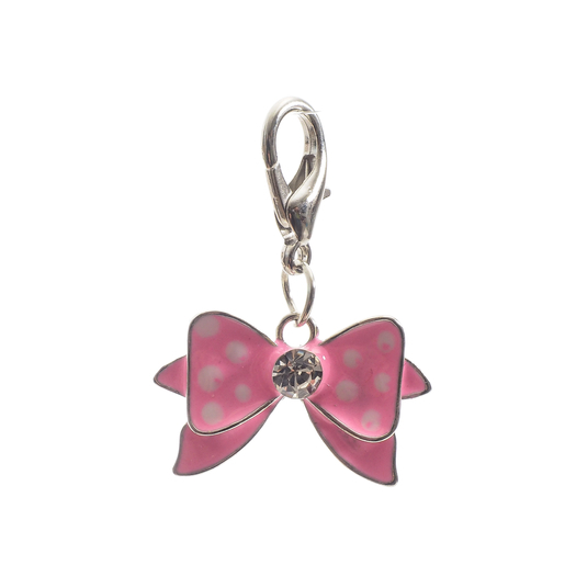 Médaillon nœud avec strass - H 4 cm Médaillon nœud avec strass - H 4 cm