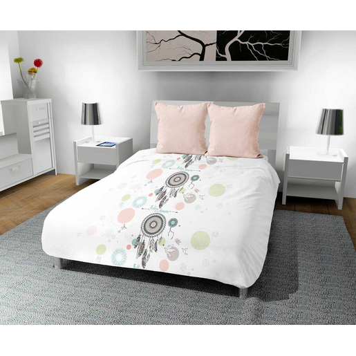 Couette Imprimee Reves 240 X 220 Cm Blanc Linge De Lit La Foir Fouille