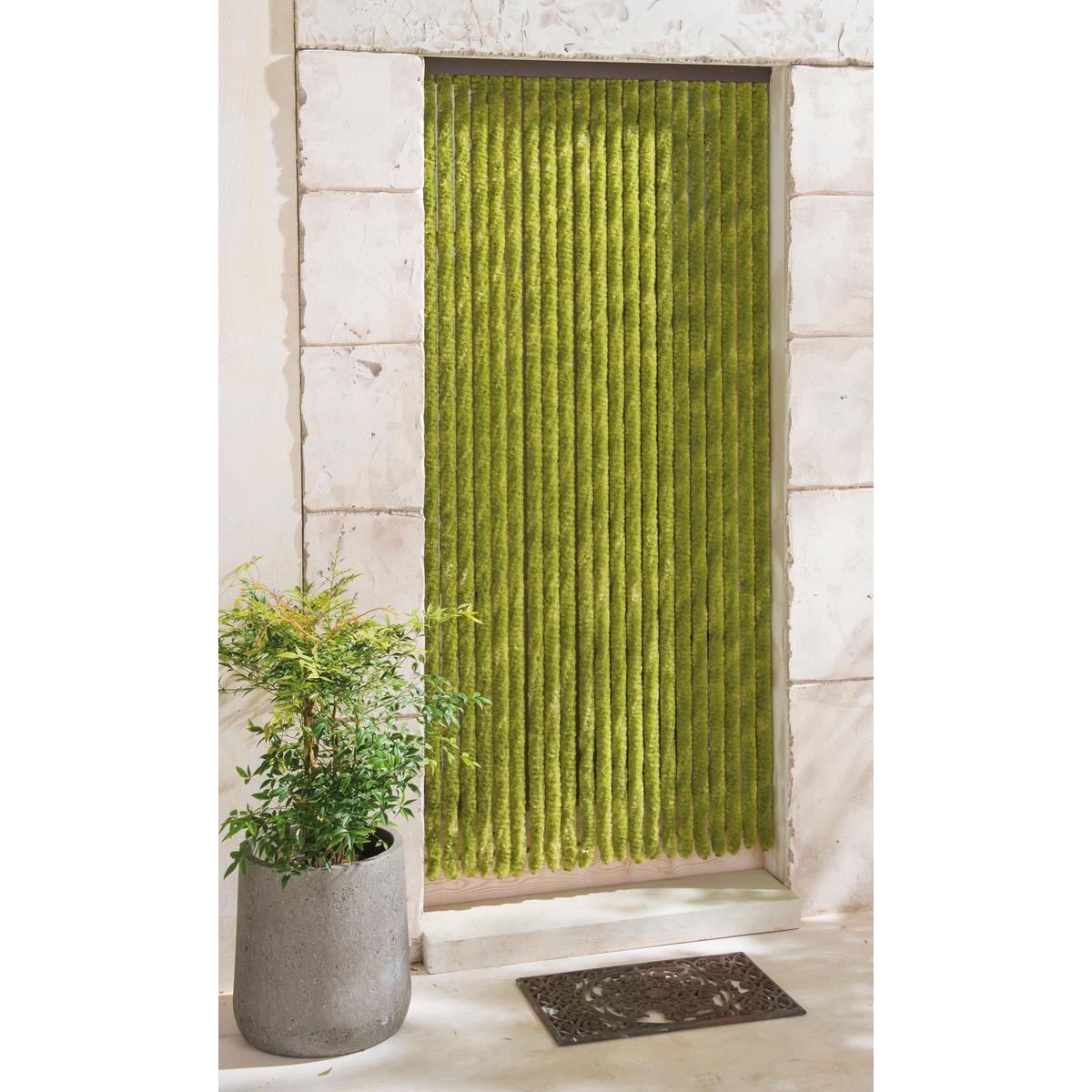 Rideau Chenille A 21 Rangs 100 Polypropylene Vert Rideaux De Porte La Foir Fouille