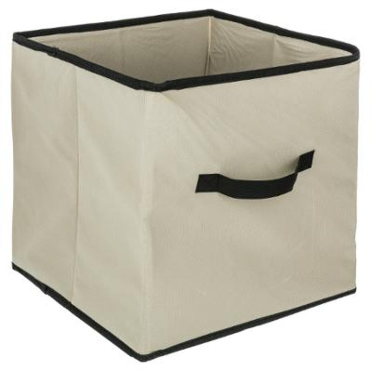 Cube de rangement uni - 31 x 31 cm - Différents coloris - Gris lin Cube de rangement uni - 31 x 31 cm - Différents coloris - Gris lin