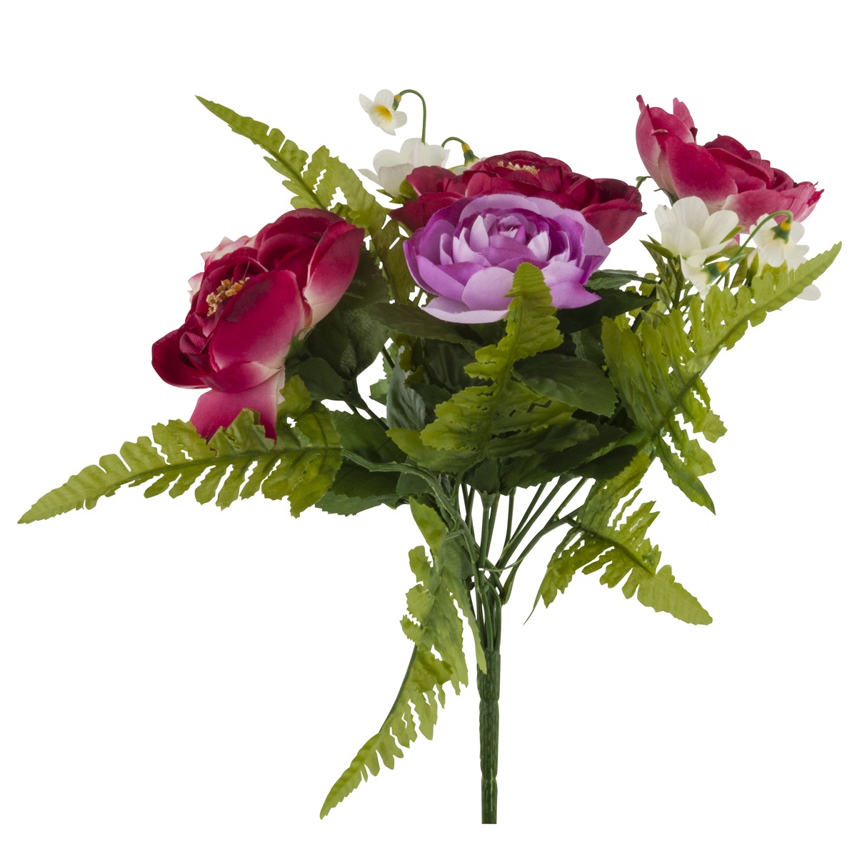 Bouquet de renoncules artificielles - Hauteur 35 cm - Rose