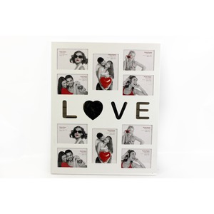 Cadre photo blanc pêle-mêle collection Love - 18x 18 cm