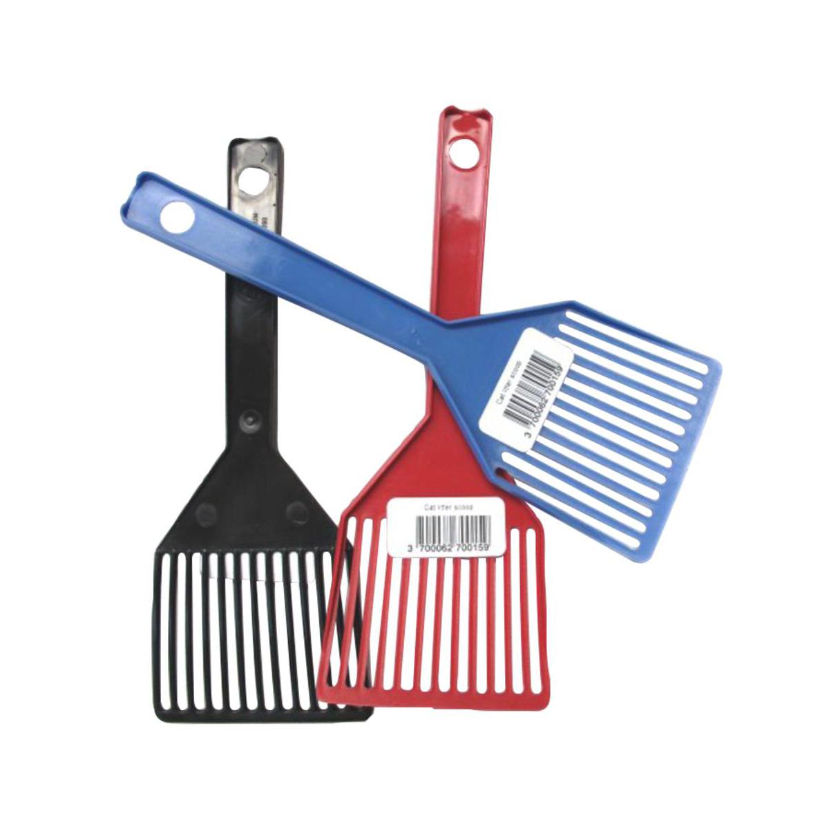 Pelle à litière - Plastique - 27 x 10 x H 1 cm - Rouge, gris Pelle à litière - Plastique - 27 x 10 x H 1 cm - Rouge, gris
