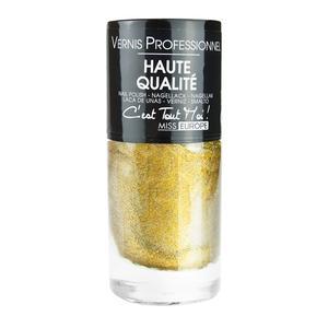 Vernis à ongles teinte métallisée n°25 - ø 2.8 x H 6.75 cm - Or métallisé - MISS EUROPE