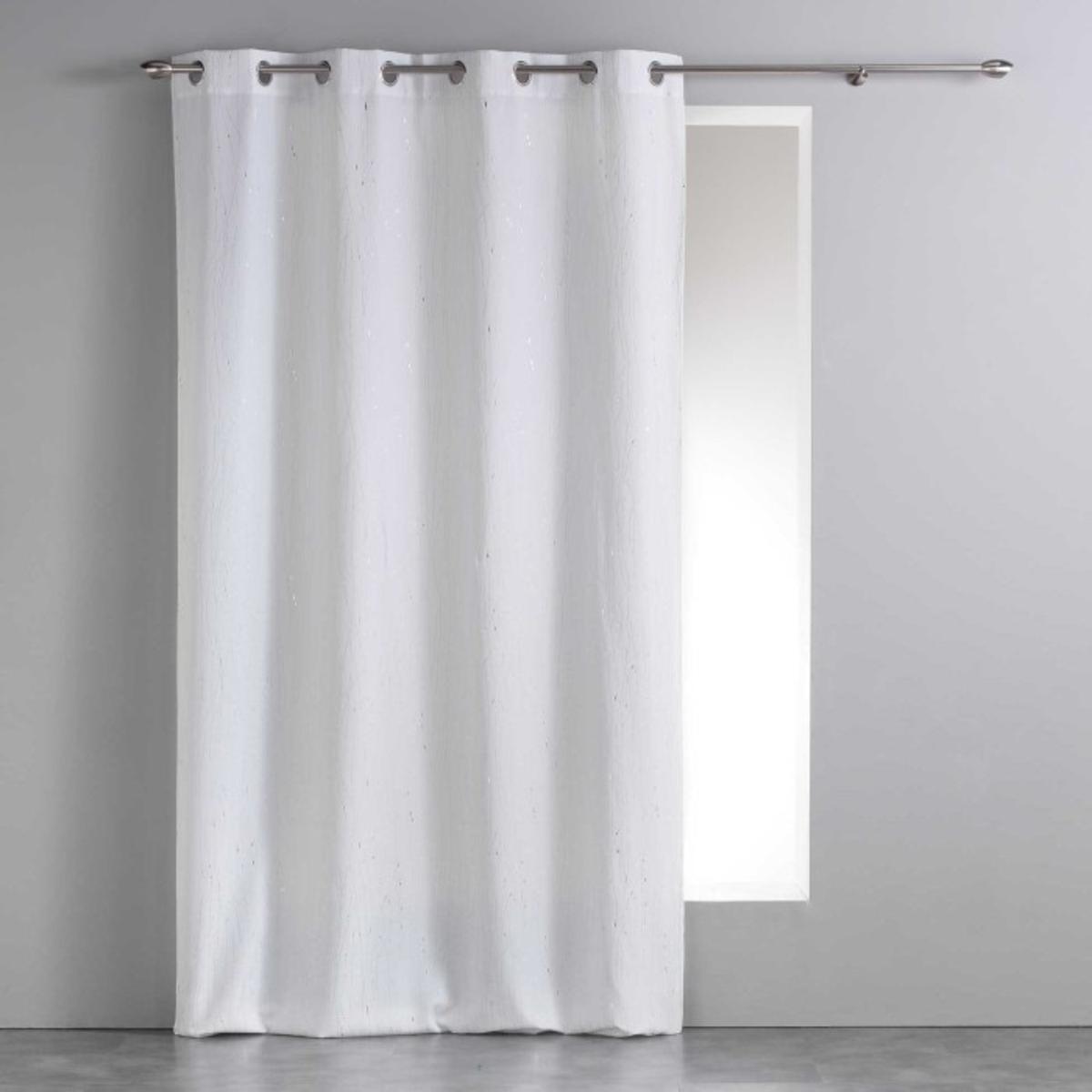 rideau a œillets filiane 140 x 260 cm blanc rideaux et voilages la foir fouille