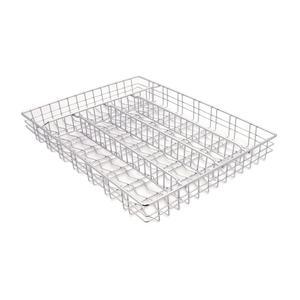 Range couverts en acier inoxydable - 26,5 x 36 x 4,2 cm - Gris