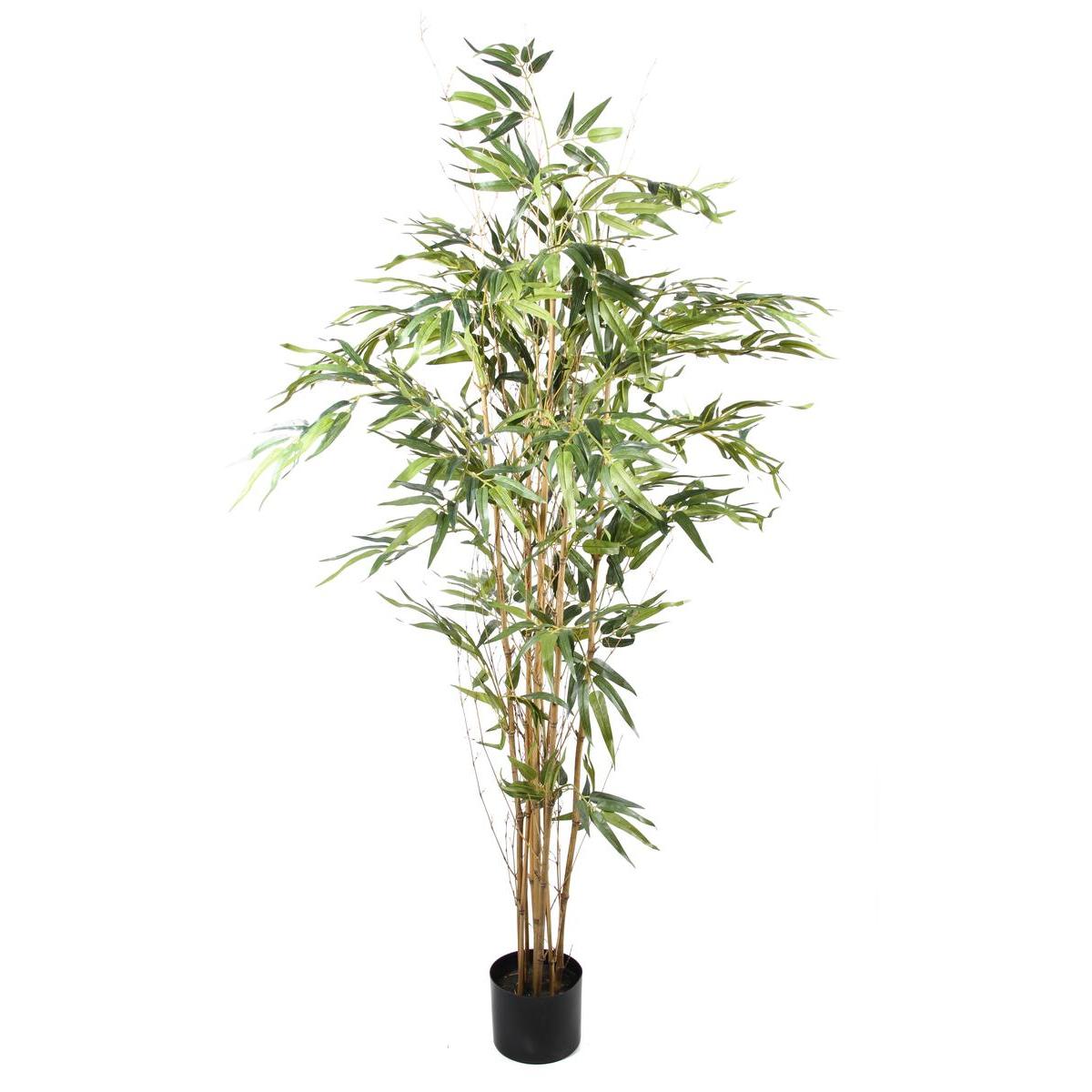 Bambou 9 troncs 720 feuilles H 150 cm