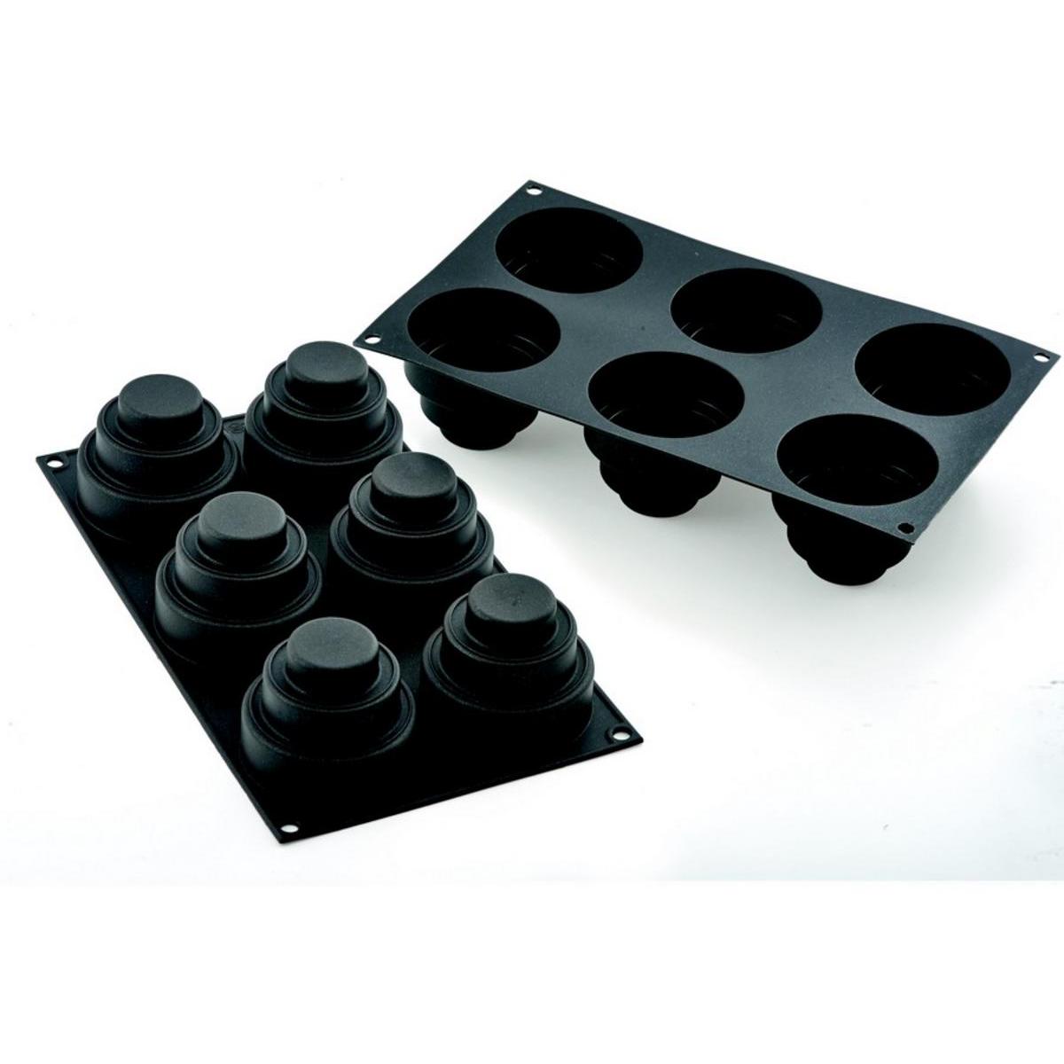 Moules A Mini Gateaux Silicone Noir Ustensile Patisserie La Foir Fouille