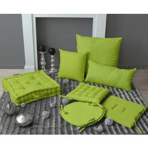 Galette de chaise - 100% polyester - 40 x 40 cm - Vert