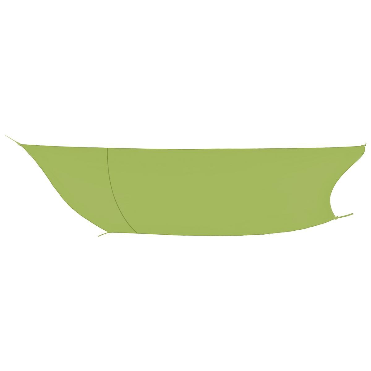 Voile d'ombrage rectangulaire - Polyester et Polyamide - 3 x 4 m - Vert anis