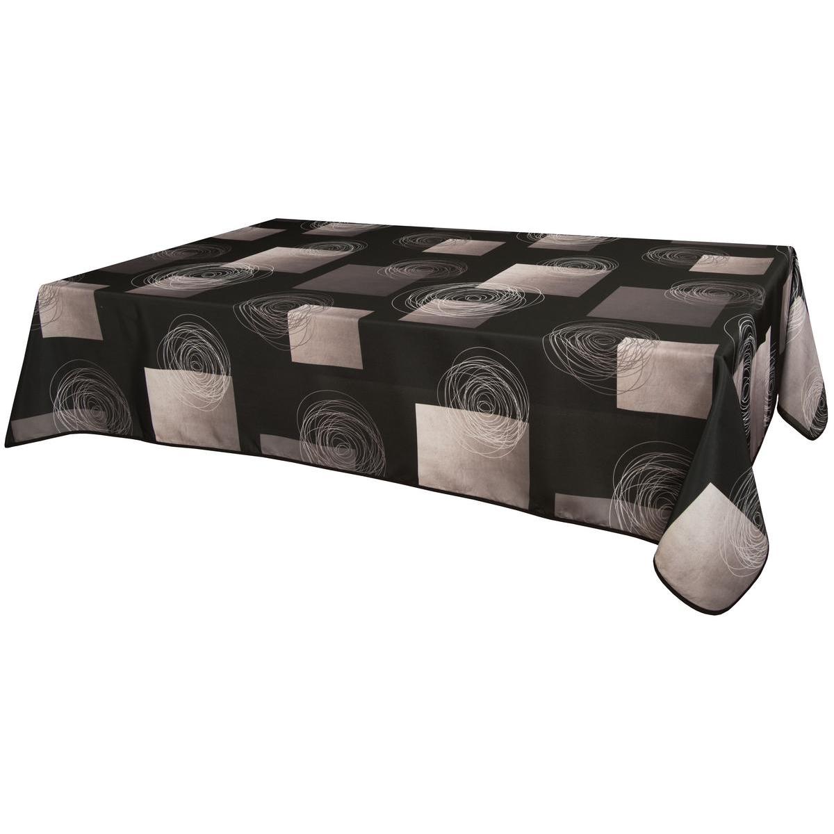Toile cirée rectangulaire - 100 % Polyester - 145 x 240 cm - Gris Toile cirée rectangulaire - 100 % Polyester - 145 x 240 cm - Gris