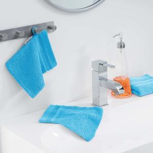 2 gants de toilette vitamine - Bleu turquoise