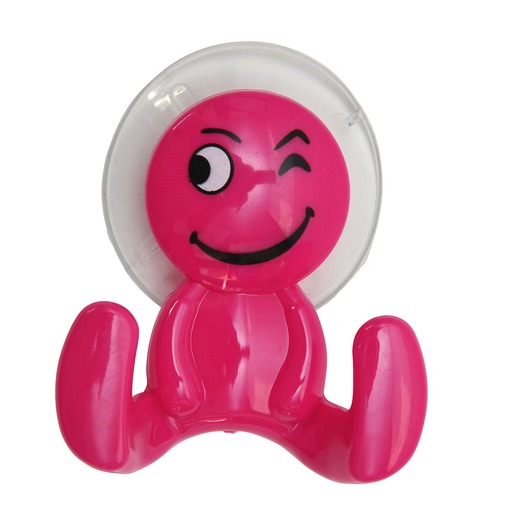 Patere Bonhomme A Ventouse 7 2 X 7 5 Cm Rose Fushia