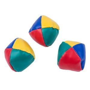 3 balles de jonglage - Vert, jaune, rouge et bleu