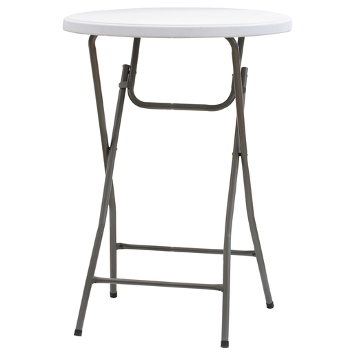 Table Mange Debout Pliante O 80 X H 110 Cm Blanc Moorea