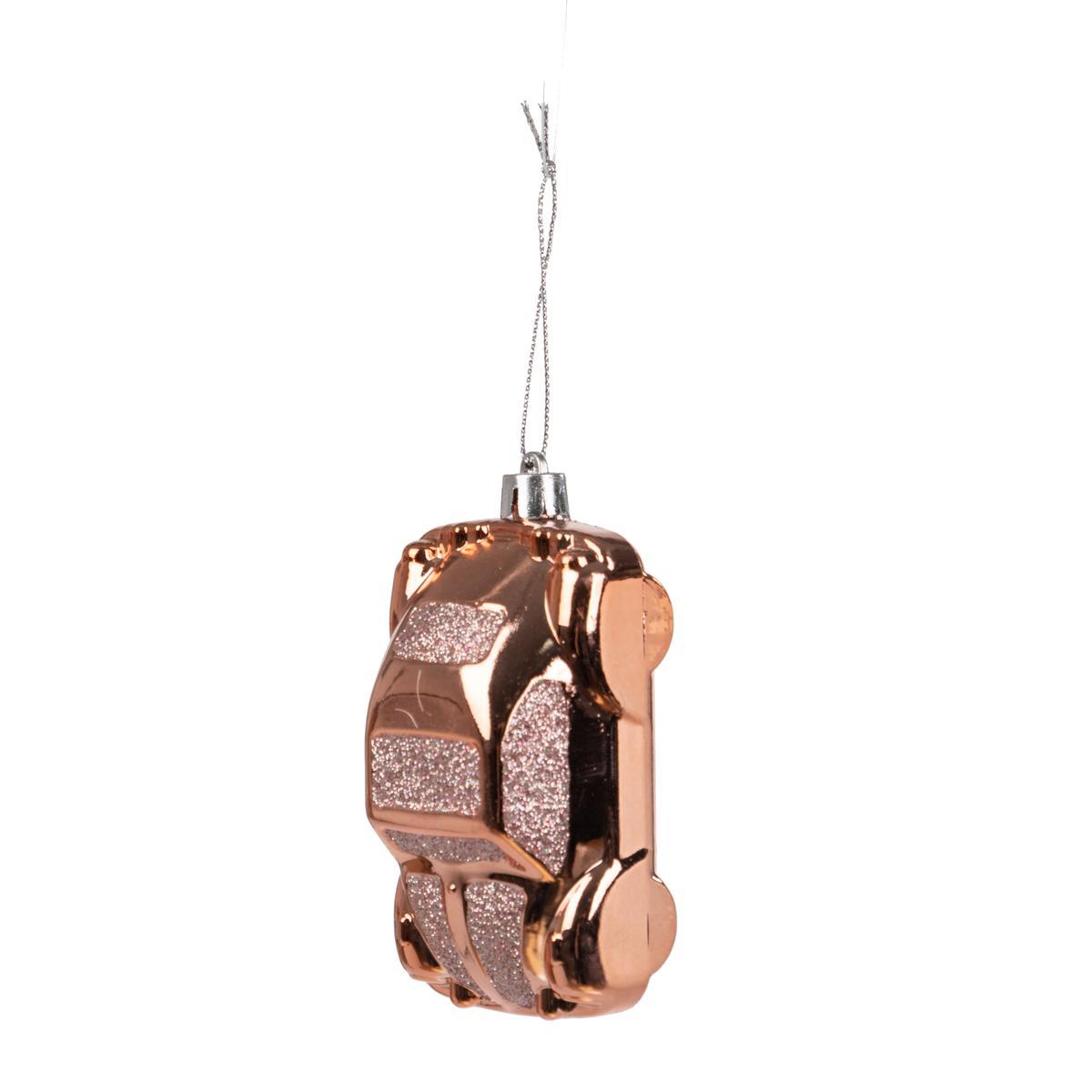 Suspension voiture - 9.5 x 5 x 3.5 cm - Rose, orange, blanc Suspension voiture - 9.5 x 5 x 3.5 cm - Rose, orange, blanc