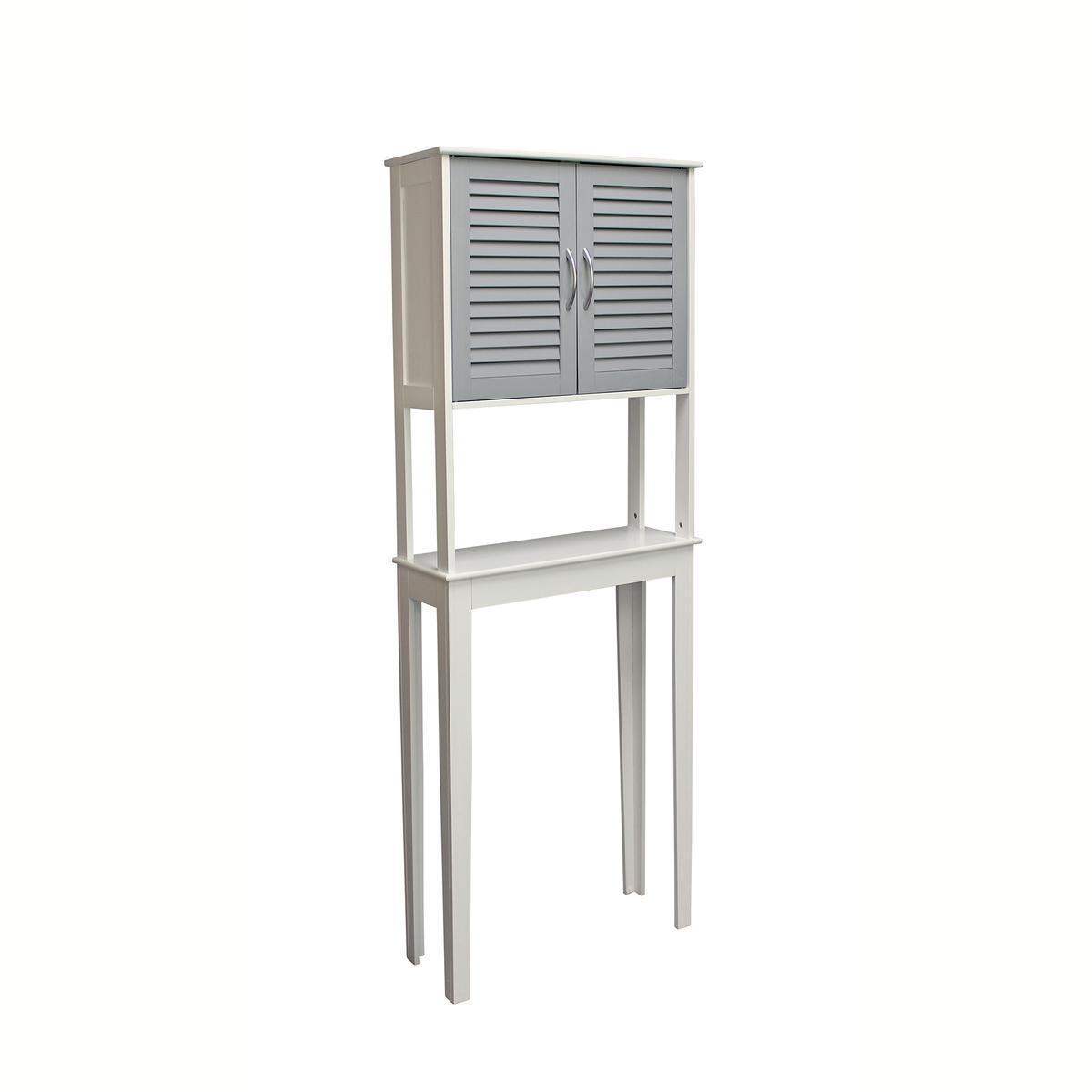 meuble wc mdf gris blanc meubles de rangement pour la salle a manger la foir fouille