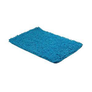 Tapis de bain maille chenille -  100% coton - 50 x 80 cm - Bleu turquoise