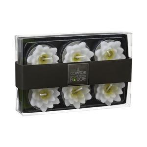 6 bougies lotus - Différents coloris