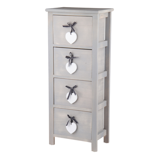 Meuble Poignees Cœur Pin Gris Chevets Commodes Et