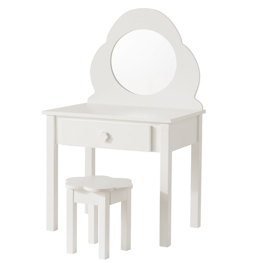 Coiffeuse Pour Enfant 60 X 40 X H 90 5 Cm Blanc Meubles De