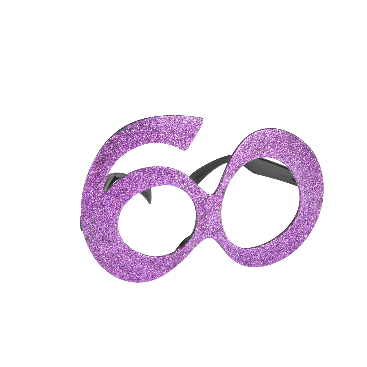 Lunettes géantes pailletées Anniversaire 60 ans - 23 cm - Violet