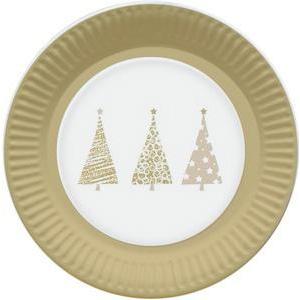 Assiettes carton rondes sapin de Noël diam 23 cm x 10 pièces