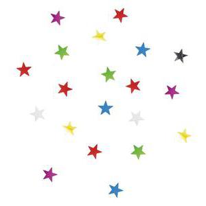 Confettis de table étoile en plastique - 10 g - Multicolore
