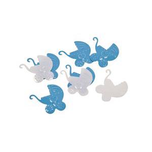 Confettis de table landeau bébé - sachet de 10g - bleu