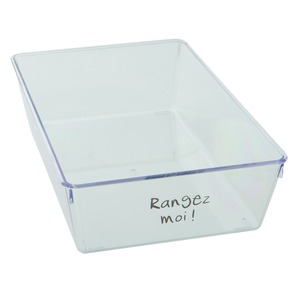 Bac de rangement pour réfrigérateur - 15,8 x 23,5 x 6,5 cm - transparent