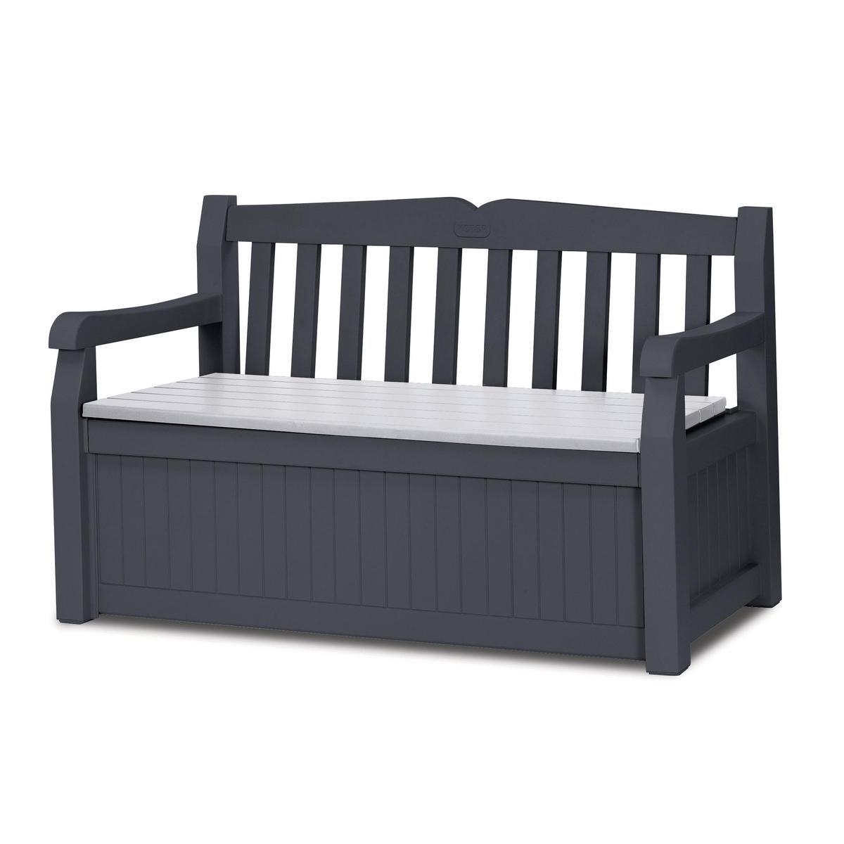 banc coffre 265 l gris keter mobilier de jardin la foir fouille