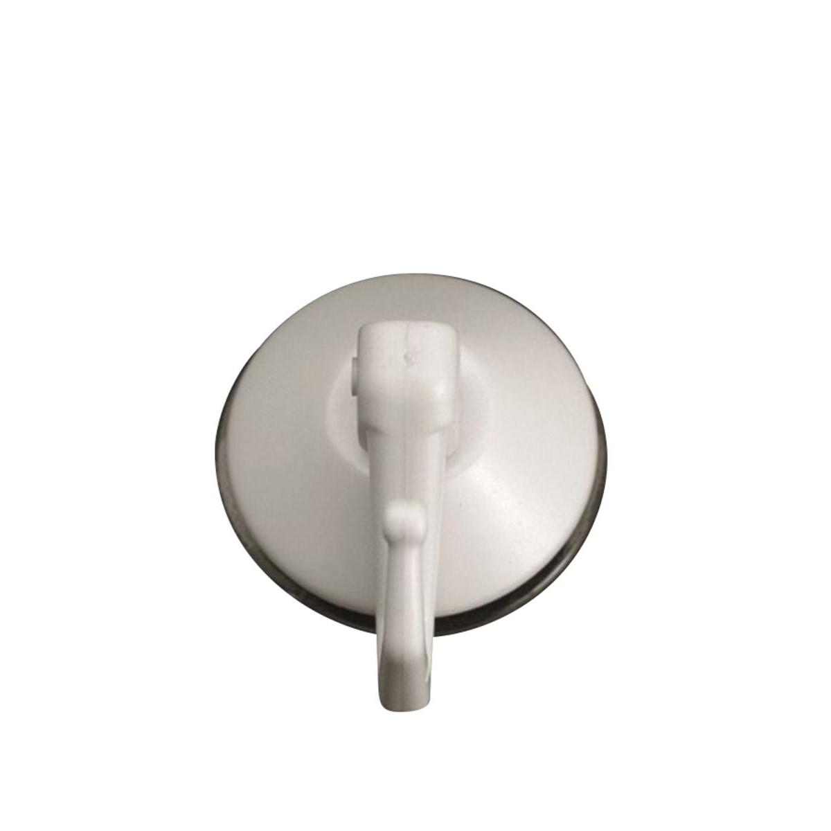 Lot de 2 crochets avec ventouse et levier en plastique - 16 x 9,5 x 3,5 cm - Blanc Lot de 2 crochets avec ventouse et levier en plastique - 16 x 9,5 x 3,5 cm - Blanc