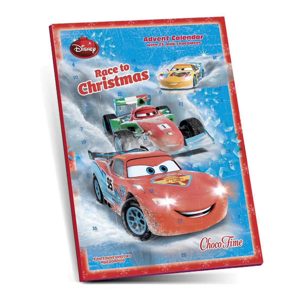 Calendrier de l'avent Cars - Chocolat - 65 g - Multicolore